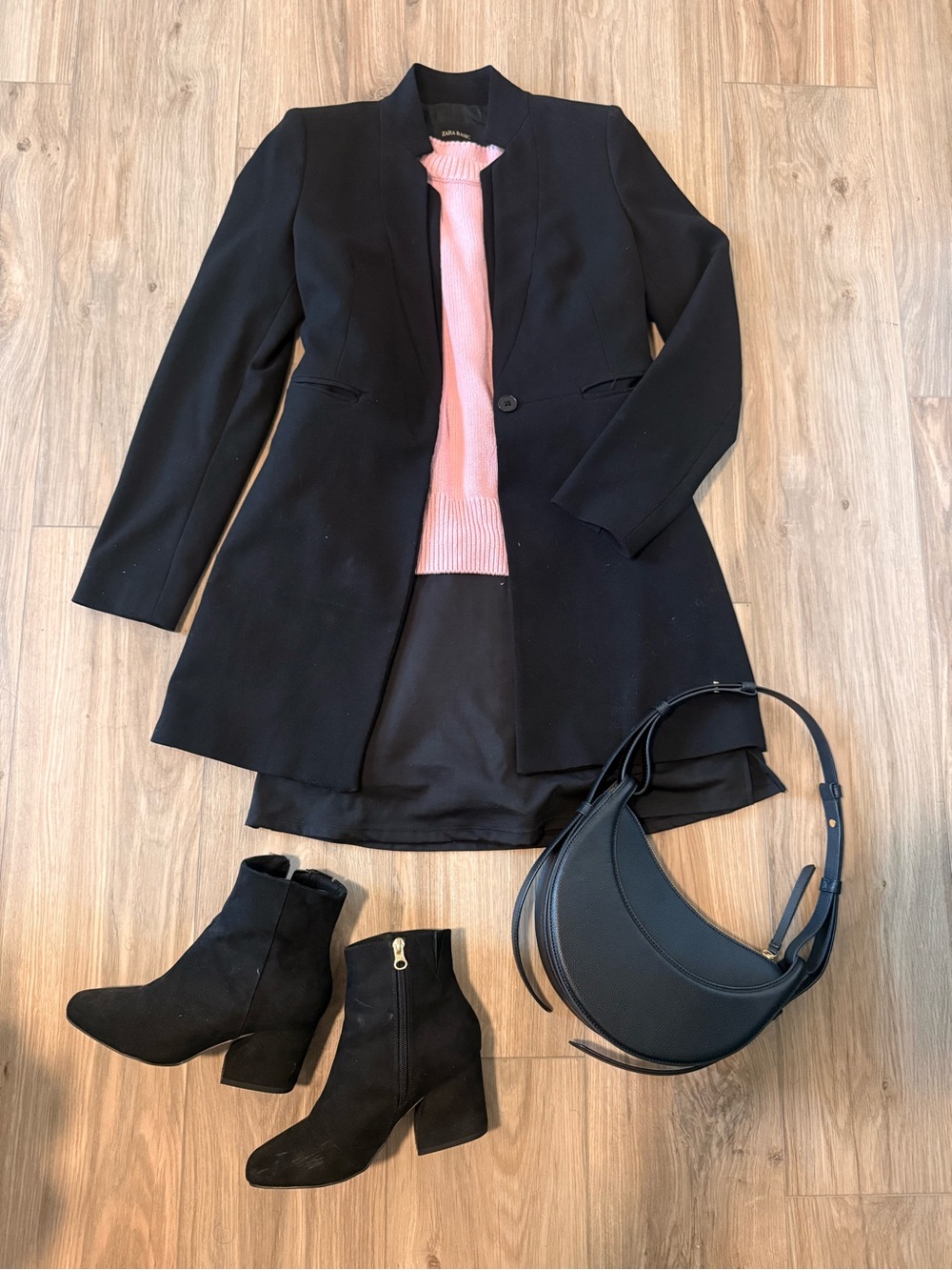 Zara Women’s Black Long Coat/Blazer